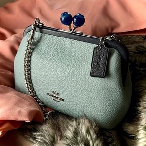 COACH Nora Blueberry Kisslock Crossbody NWT
